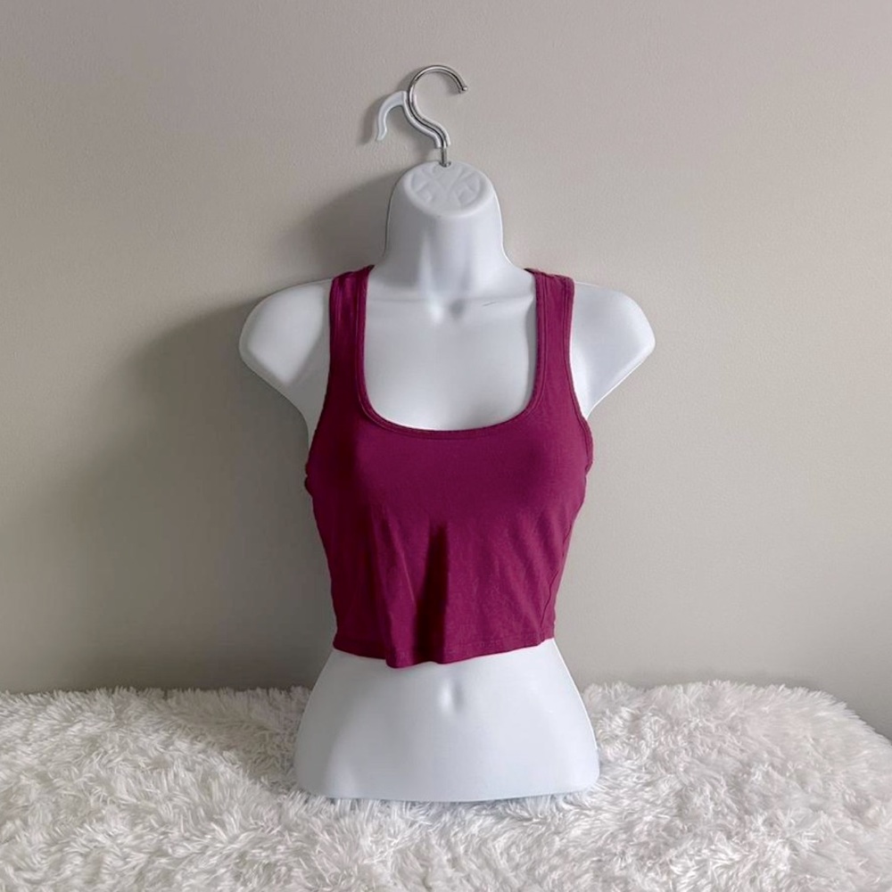 A2Y purple racerback tank top